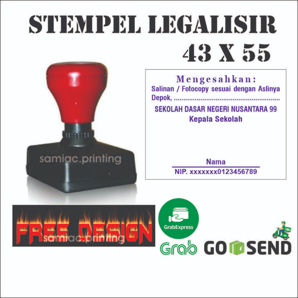 Jual Stempel Legalisir Ukuran Maksima 5,5 x 4,3 cm | Shopee Indonesia