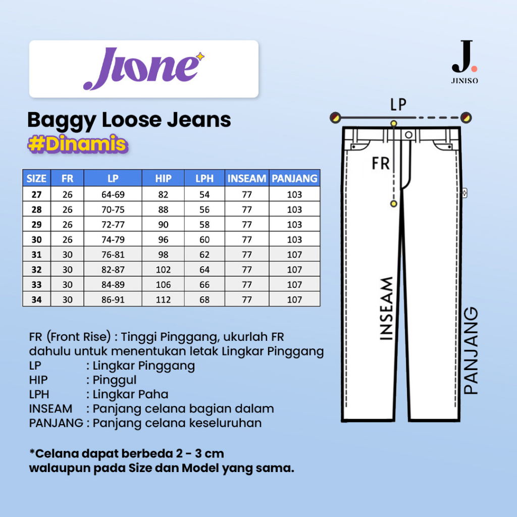 Product image JINISO Jione Celana Kulot High Waist Jeans 211 3
