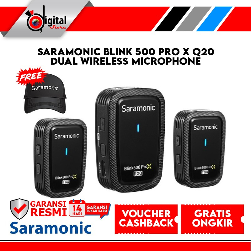 Jual Saramonic Blink 500 Pro X Q20 Dual Wireless Microphone - Garansi ...