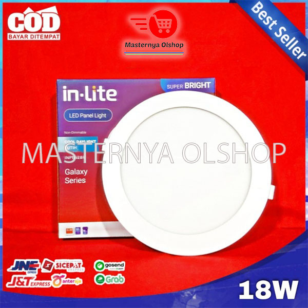 Jual Inlite Lampu Panel Led 18 Watt Ib Bulat Inps628r Downlight Plafon Slim Putih Shopee Indonesia 4493