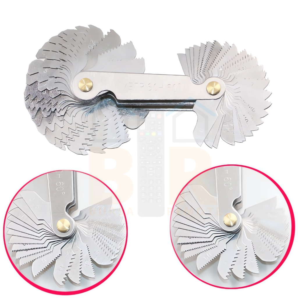 Jual Pengukur Ulir Bulir Baut Mal Thread Screw Drat Pitch Gauge 55 Dan ...