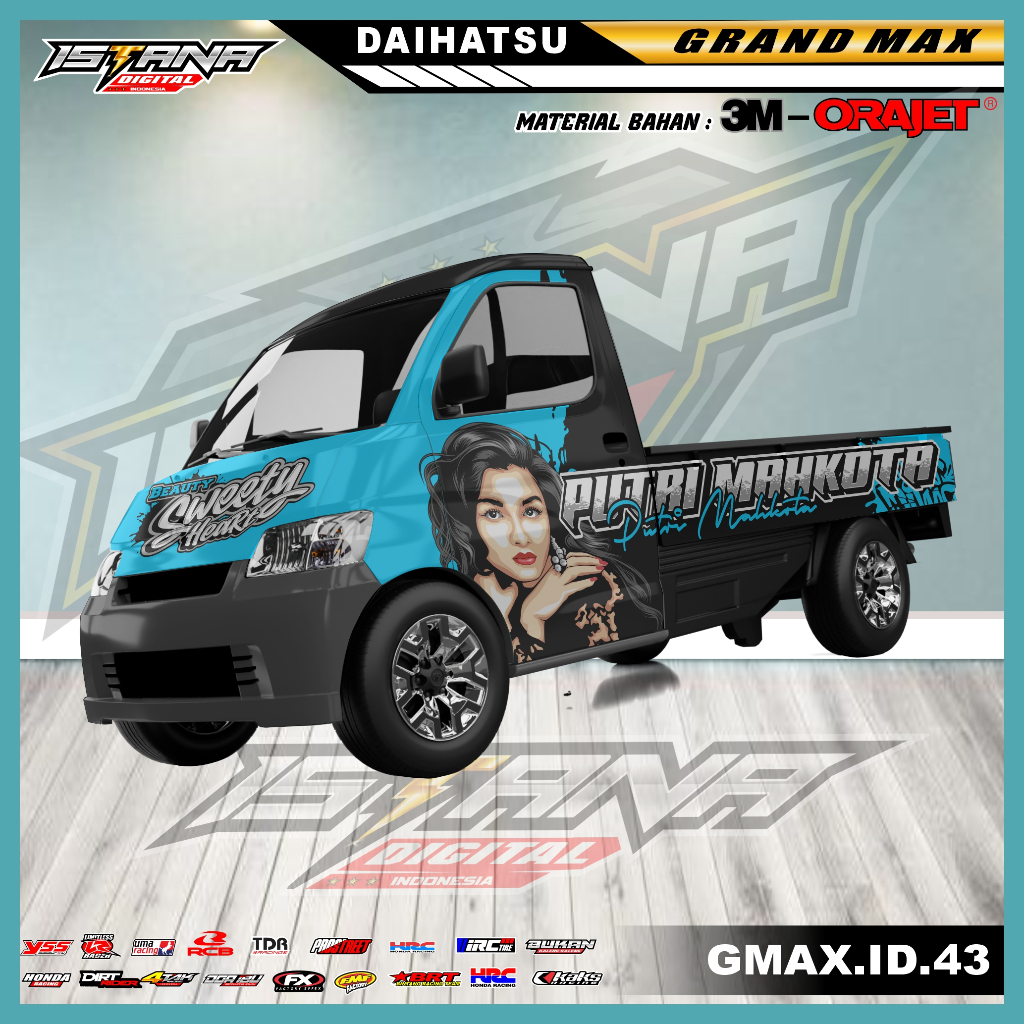 Jual DECAL STICKER Daihatsu Grand Max Pickup FULL BODY - GMAX.ID.43 ...