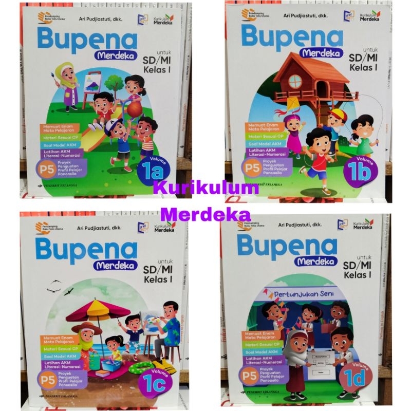 Jual Bupena Merdeka Kelas 1A 1B 1C 1D SD Kurikulum Merdeka Erlangga ...