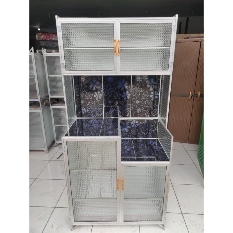 Jual RAK PIRING 2 PINTU MURAH. RAK PIRING ALUMINIUM LEMARI PIRING ...