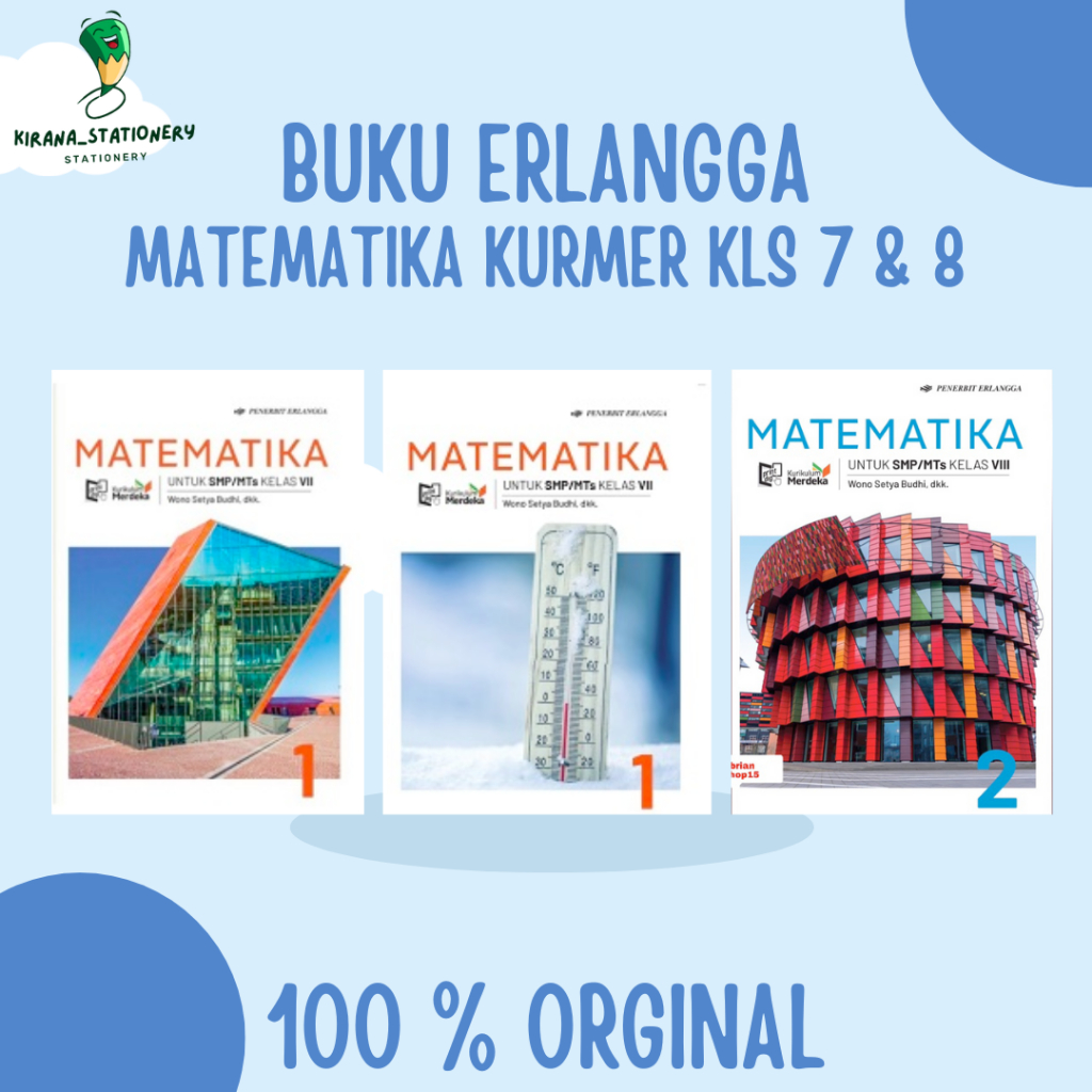 Jual BUKU MATEMATIKA SMP KELAS 7 KELAS 8 KURIKULUM MERDEKA ERLANGGA BY ...