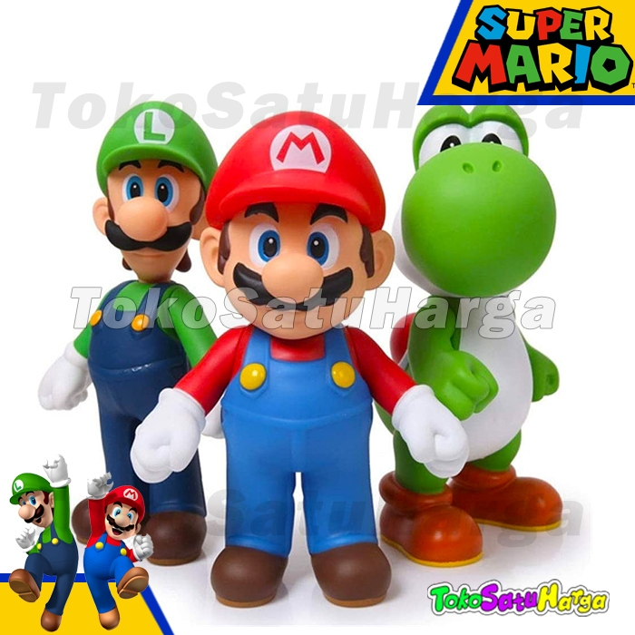 Jual Mainan Figure Super Mario Bros Set Premium Set Complete Luigi Yoshi Shopee Indonesia 4247