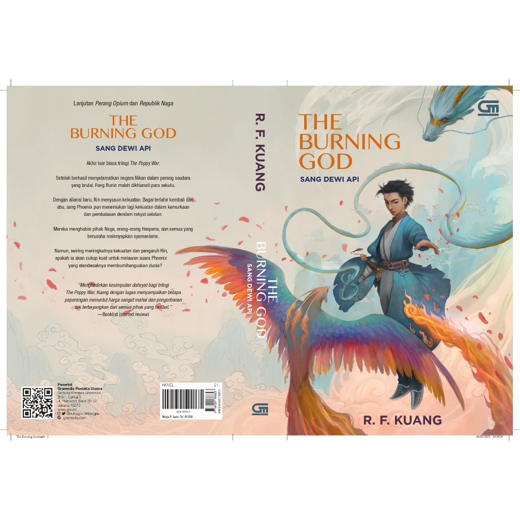 Jual NOVEL THE BURNING GOD SANG DEWI API R. F.