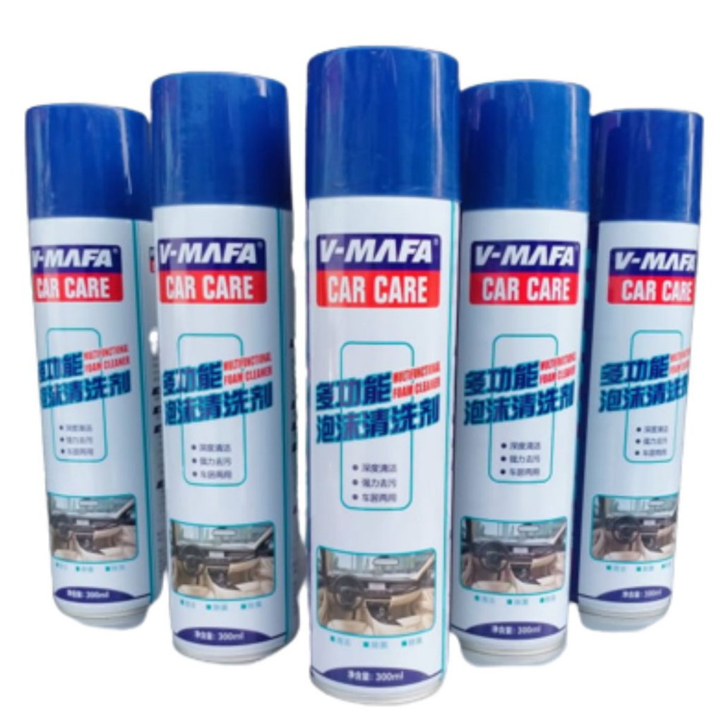 Jual VMafa Foam Pembersih Jok Kulit Kain Beludru Plafon Dashboard Interior Mobil 300ML Car Care