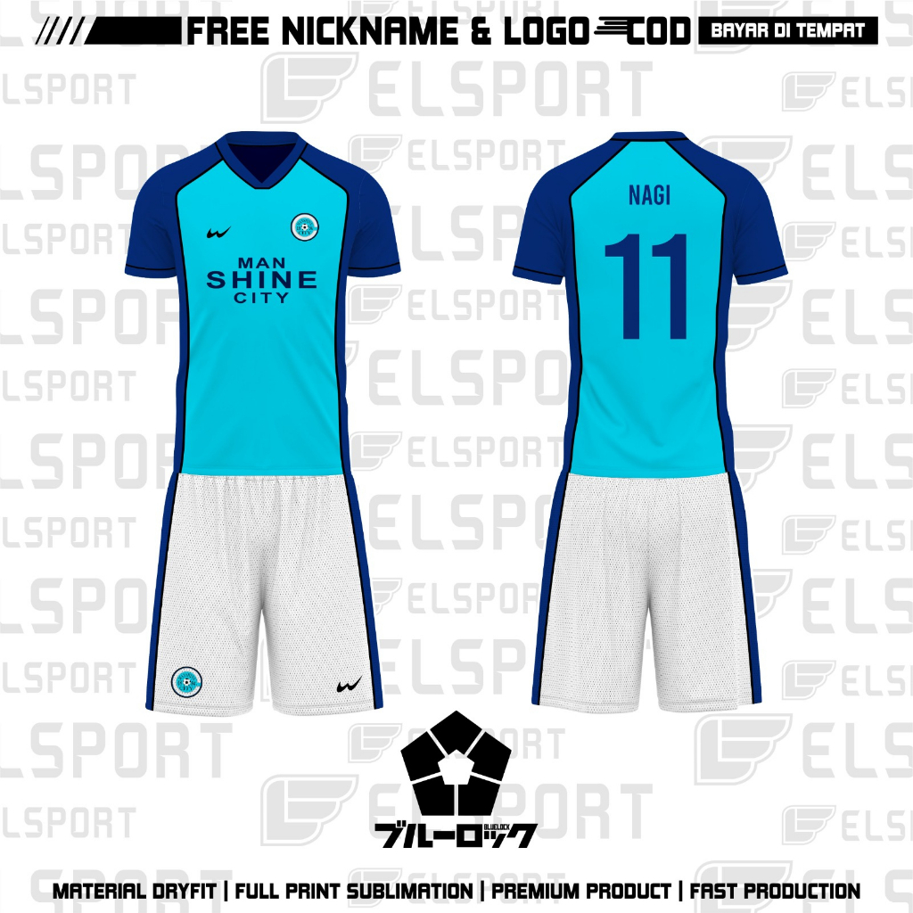 Jual Jersey Fusal & Football Motif VL Anime Bastard Munchen Blue Lock