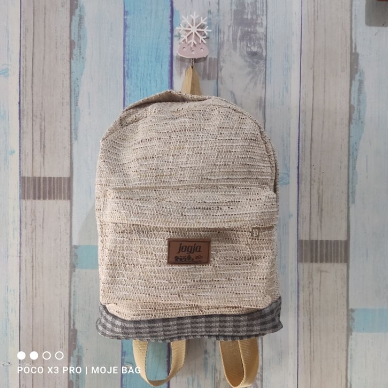 Jual tas ransel wanita bahan tenun mix goni motif premium by moje jogja ...