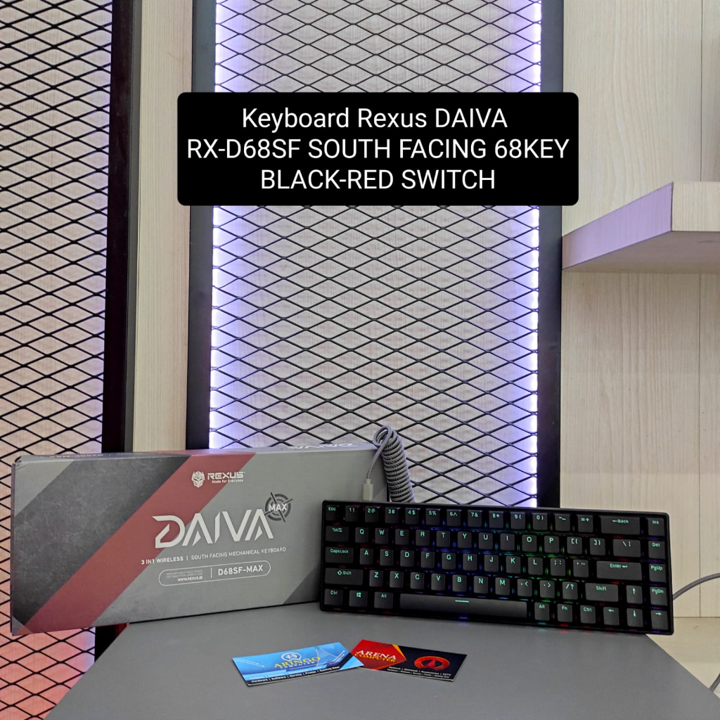Jual Keyboard Rexus DAIVA RX-D68 68KEY BLACK-RED SWITCH | Shopee Indonesia