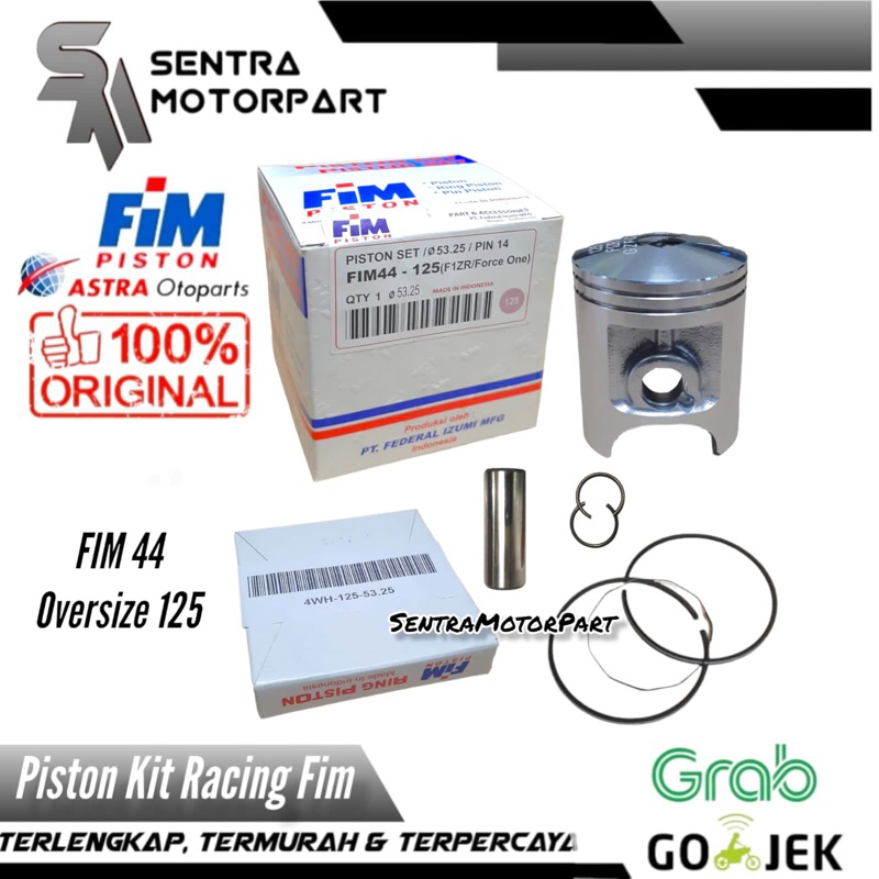 Jual Piston seher kit f1z f1zr force 1 2tak oversize 125 fim 44 ...