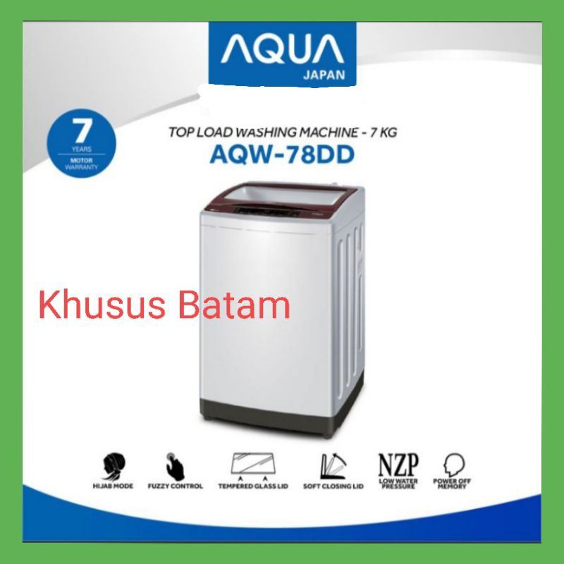 Jual MESIN CUCI 7KG AUTO TOP LOAD AQUA AQW-78DD/BK ( KHUSUS LOKASI ...