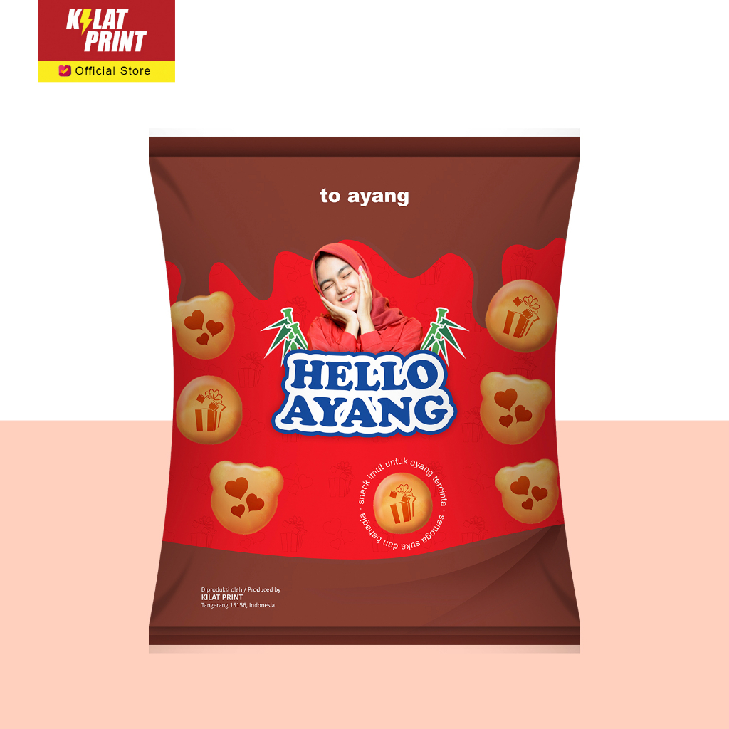 Jual Snack Custom Foto Teks Bungkus Pouch Jumbo Ala Hello Panda Edition ...