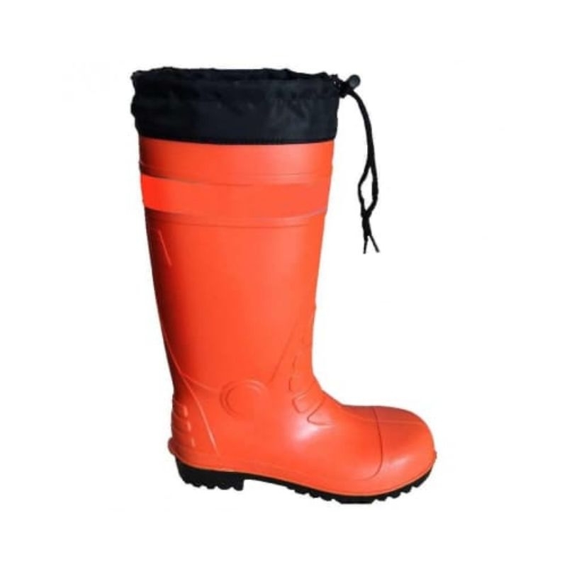 Jual SEPATU SAFETY BOOT PVC REFLEKTOR ( ORANGE ) | Shopee Indonesia