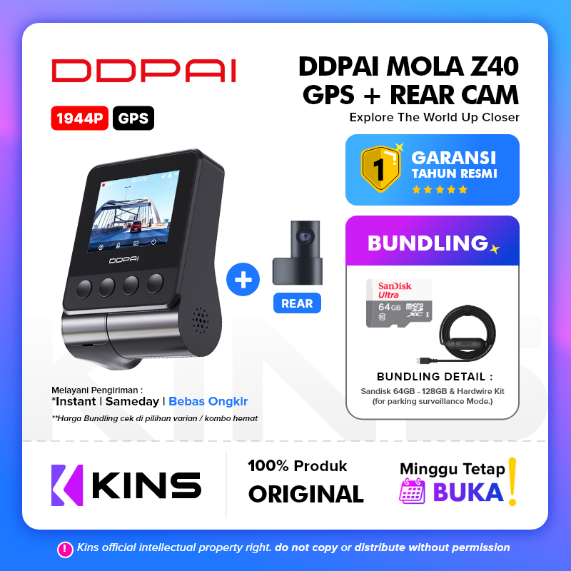Jual DDPAI Z40 GPS Dash Cam Garansi Resmi / DDPAI Mola Z40 GPS Dash Cam ...