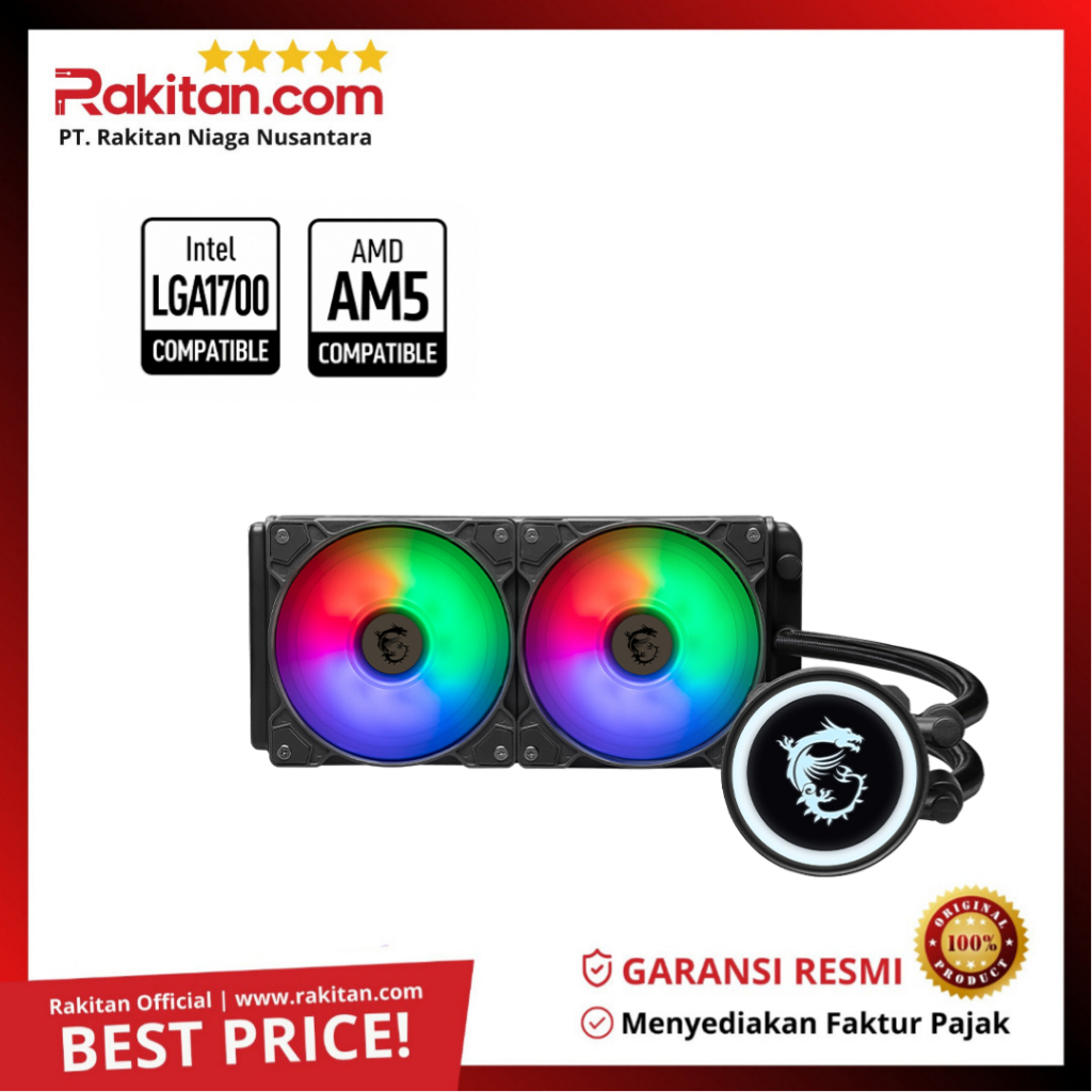 Jual MSI MAG CoreLiquid B240 CPU Cooler Liquid Fan 240mm | Shopee Indonesia