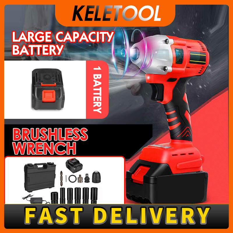 Jual Impact wrench listrik bor impact baterai APR kunci inggris ...