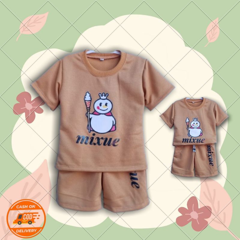 Jual Setelan baju anak mixue usia 1-5 tahun One set anak anak viral ...