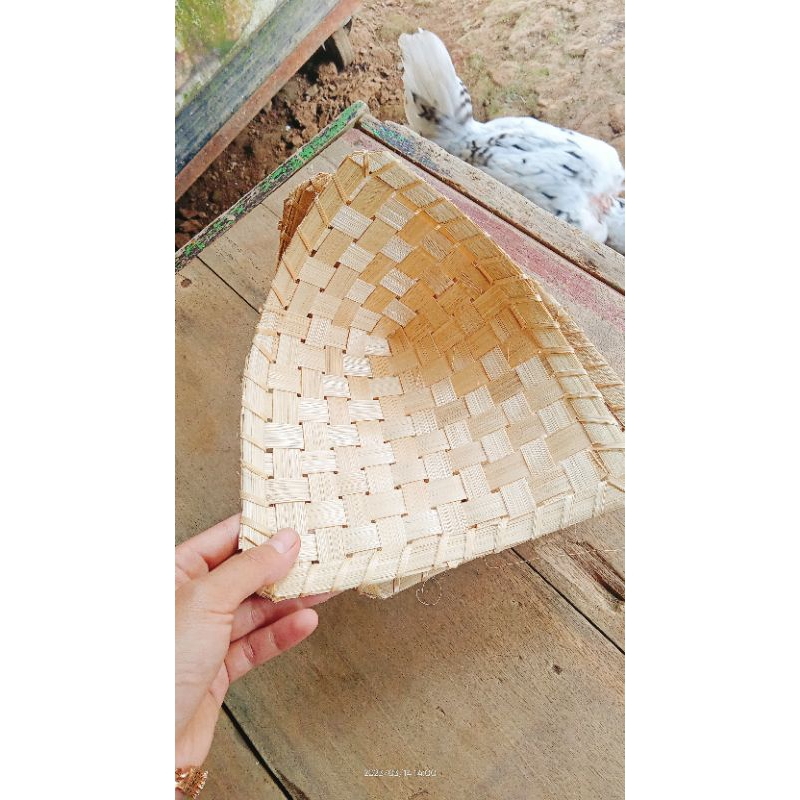 Jual Piring Pincuk Anyaman Bambu Untuk Pecel Nasi Liwet Lotek Shopee