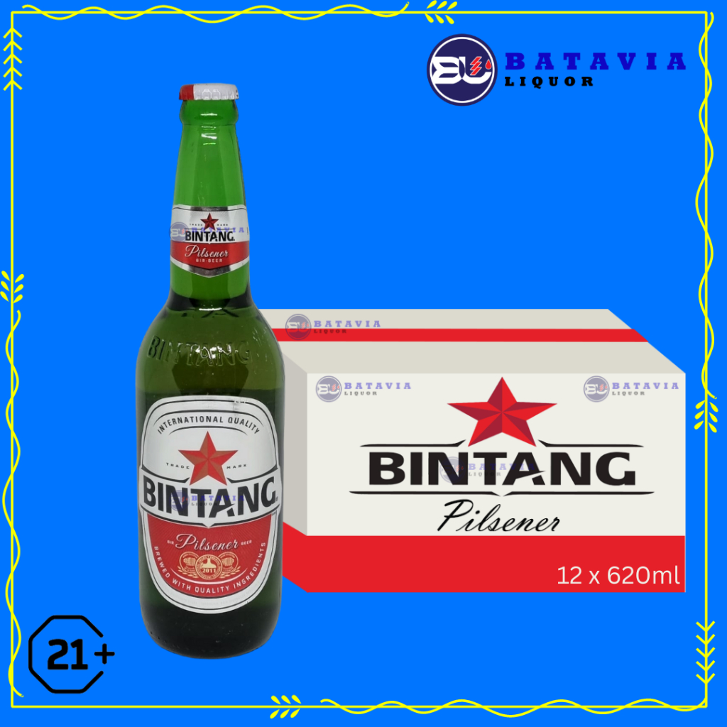 Jual Bir Bintang Pilsener 620ml 12 Botol | Shopee Indonesia