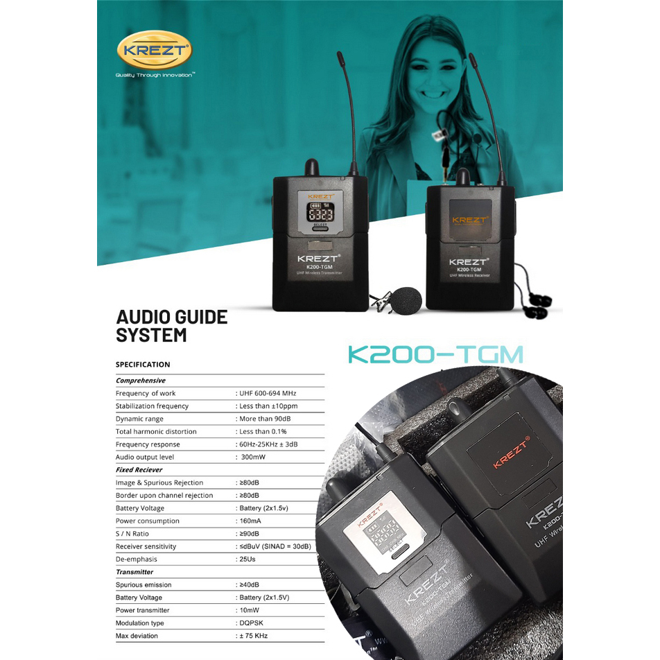 Jual Transmitter dan Receiver K200 TGM include accesories original