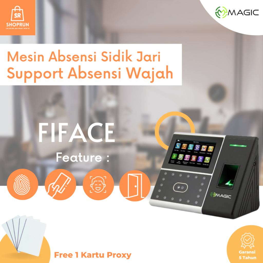 Jual Mesin Absensi Support Sidik Jari dan Wajah Magic Fiface Support ...