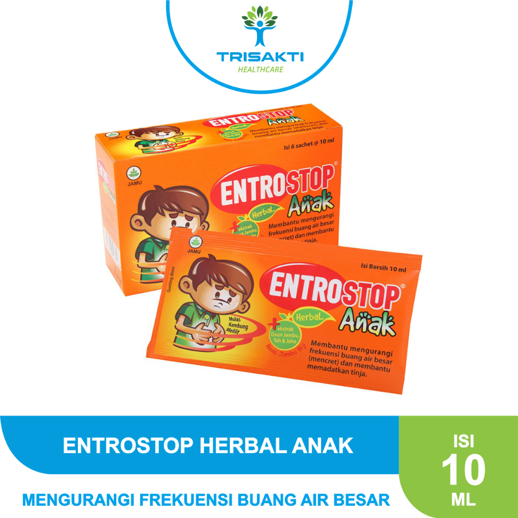 Jual Entrostop Herbal Anak 1 Box Isi 6 Sachet Obat Diare Anak