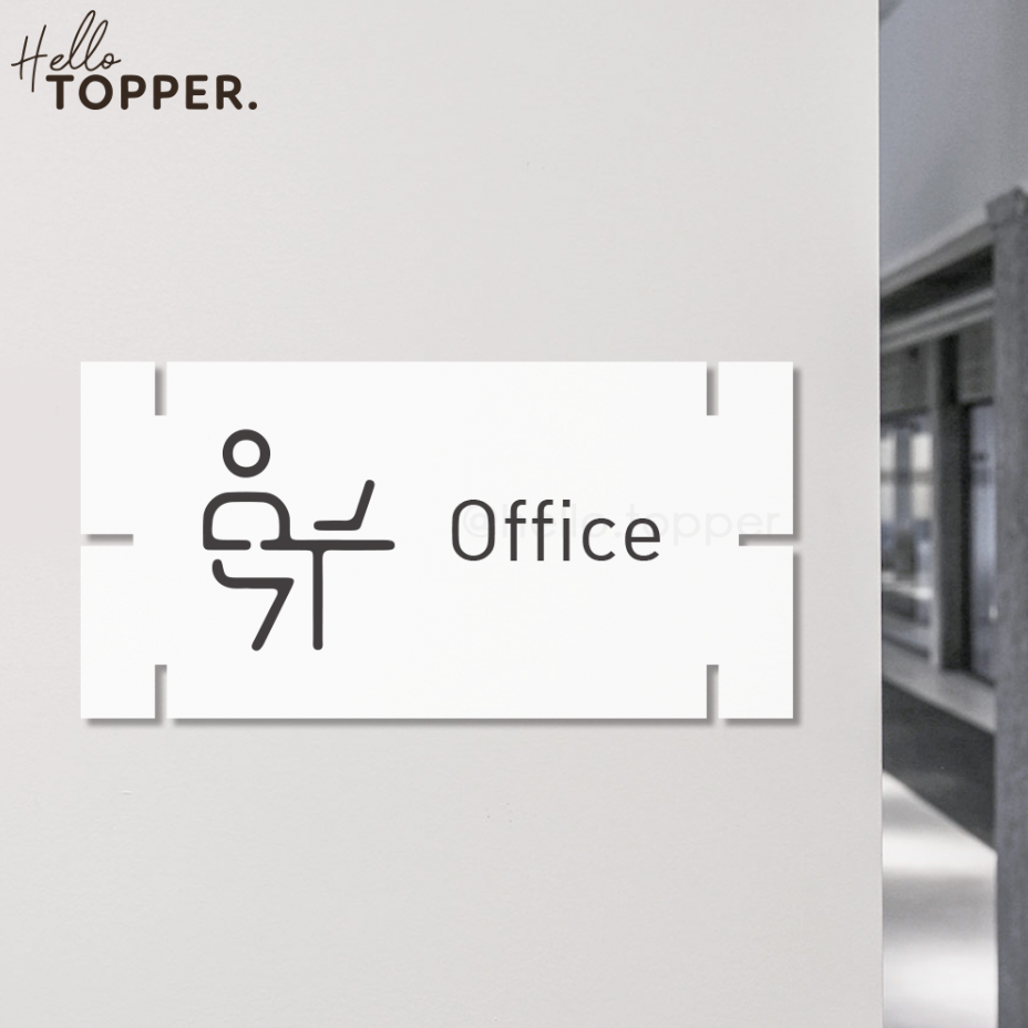 Jual Office Kantor Signage Acrylic Sign Board Akrilik Papan Label ...