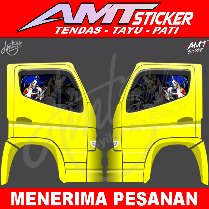 Jual Stiker One way - Sticker Kaca Samping Sonic Truk Canter - Bisa ...