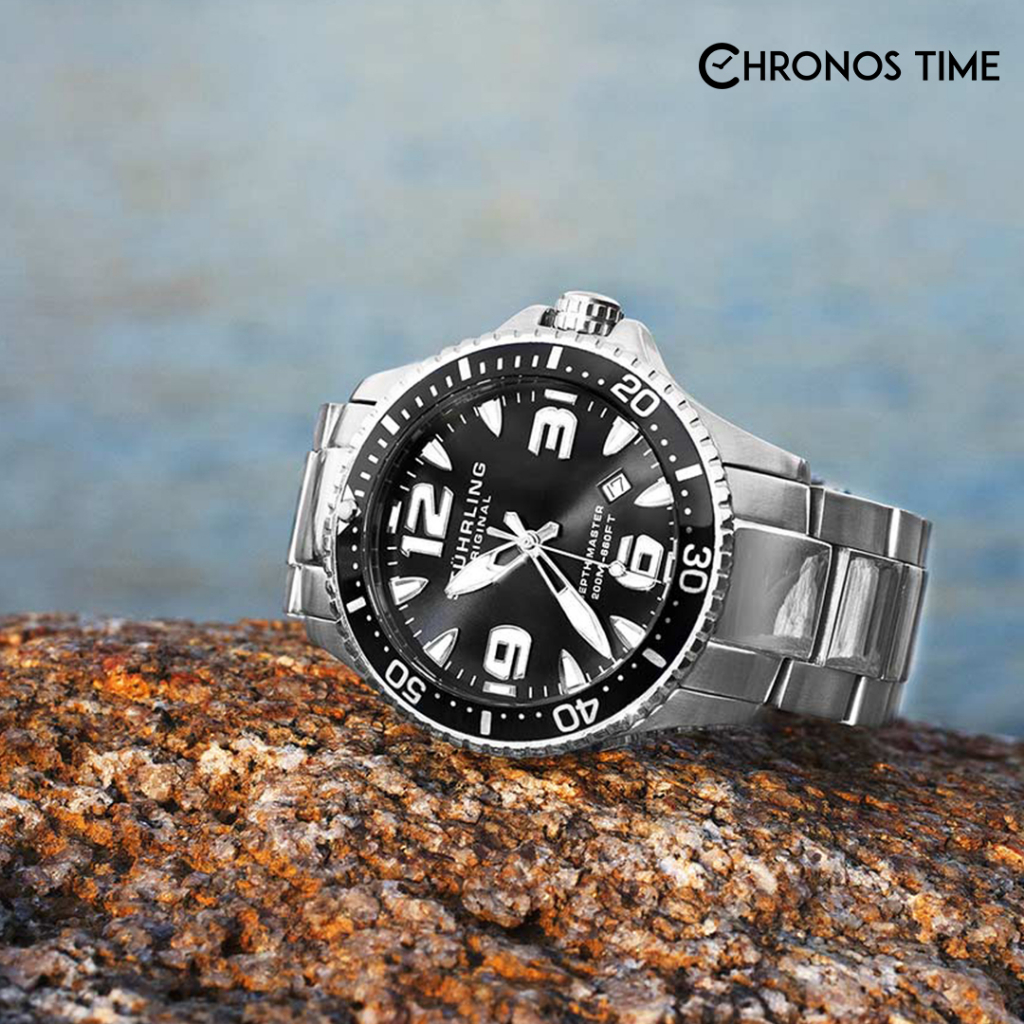 Jual Jam Tangan Pria Swiss Diver Quartz Analog Stuhrling Regatta 842 Shopee Indonesia