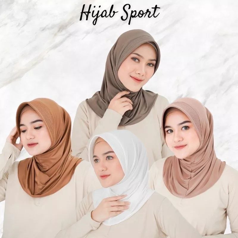 Jual hijab sport olahraga / jilbab instan sporty training jilbab volly