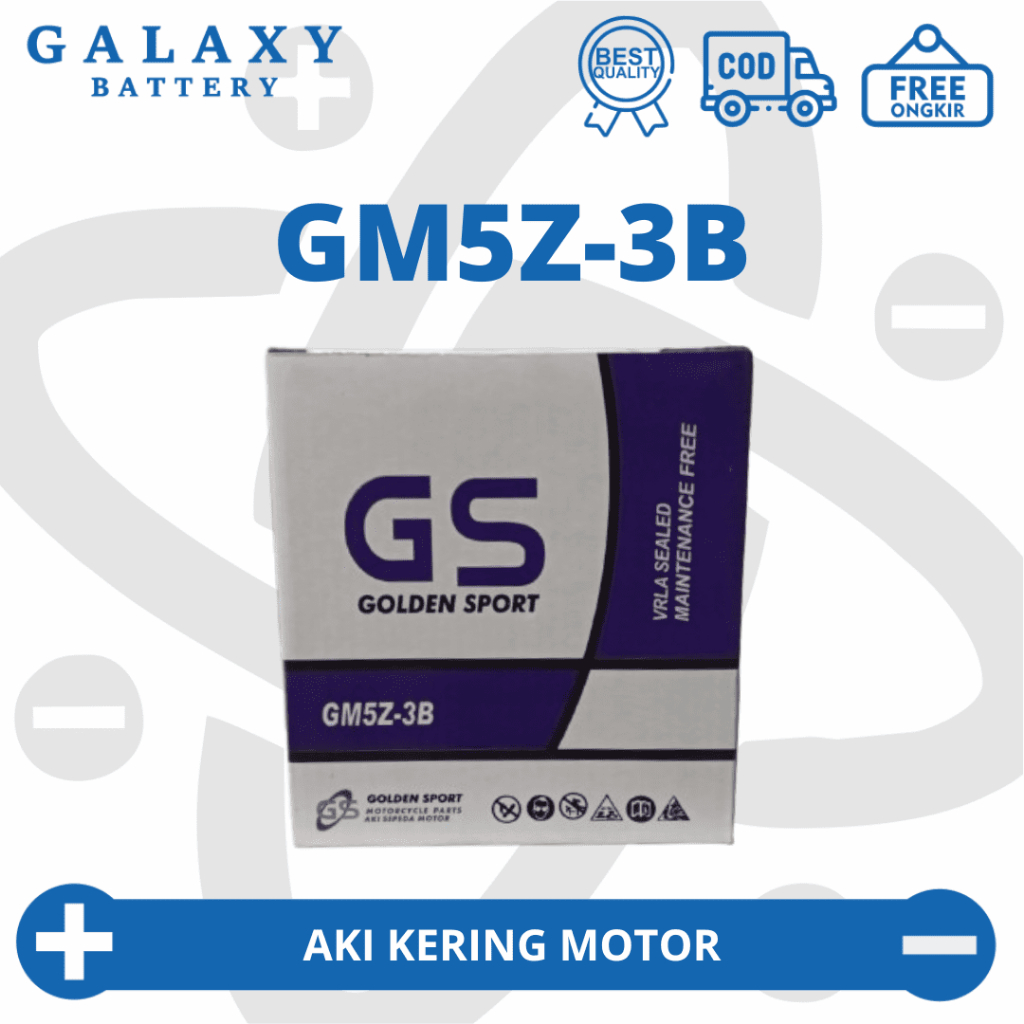 Jual Aki Motor Legenda, Prima, Impressa, Mega Pro (Lama) GM5Z-3B GS