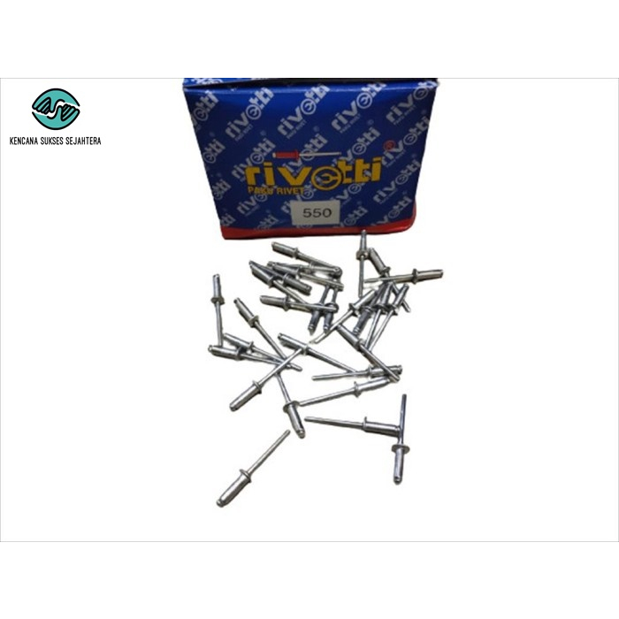 Jual 1 Kotak Paku Rivet Rivetti 550 ( 4 x 12.7mm ) / Paku Ripet / Paku ...