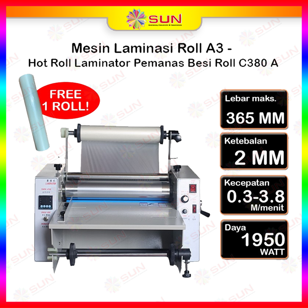 Jual Mesin Laminating Roll A3 - Hot Roll Laminator Pemanas Besi Roll ...