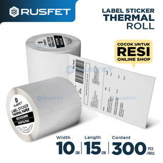 Jual Stiker Thermal Label Barcode/Label Resi Thermal 100 x 150mm ...