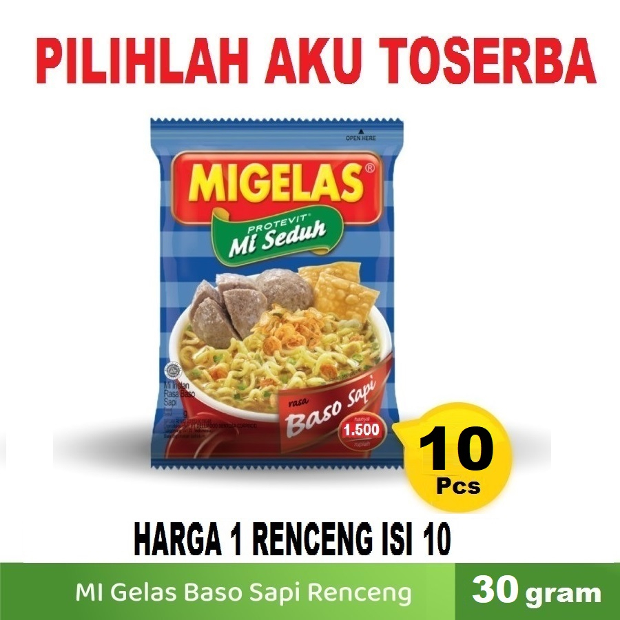 Jual Mie Gelas Migelas Rasa Baso Sapi 30 Gr Harga 1 Renceng Isi 10