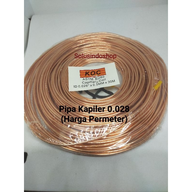 Jual Pipa Kapiler 0.28 / Pipa Kapiller Tembaga Kulkas AC (Harga ...