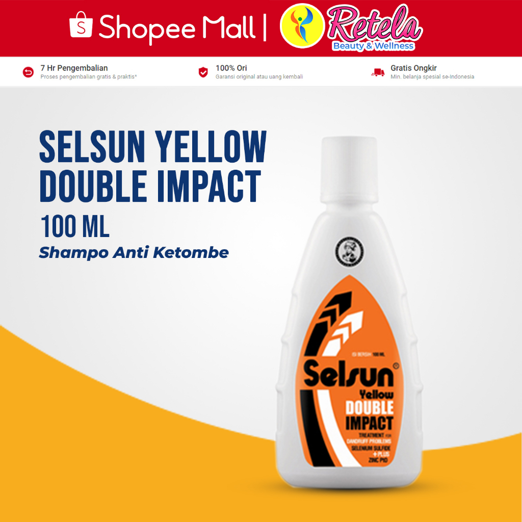 Jual Selsun Shampoo Yellow Double Impact 100Ml / Shampoo Anti Dandruff