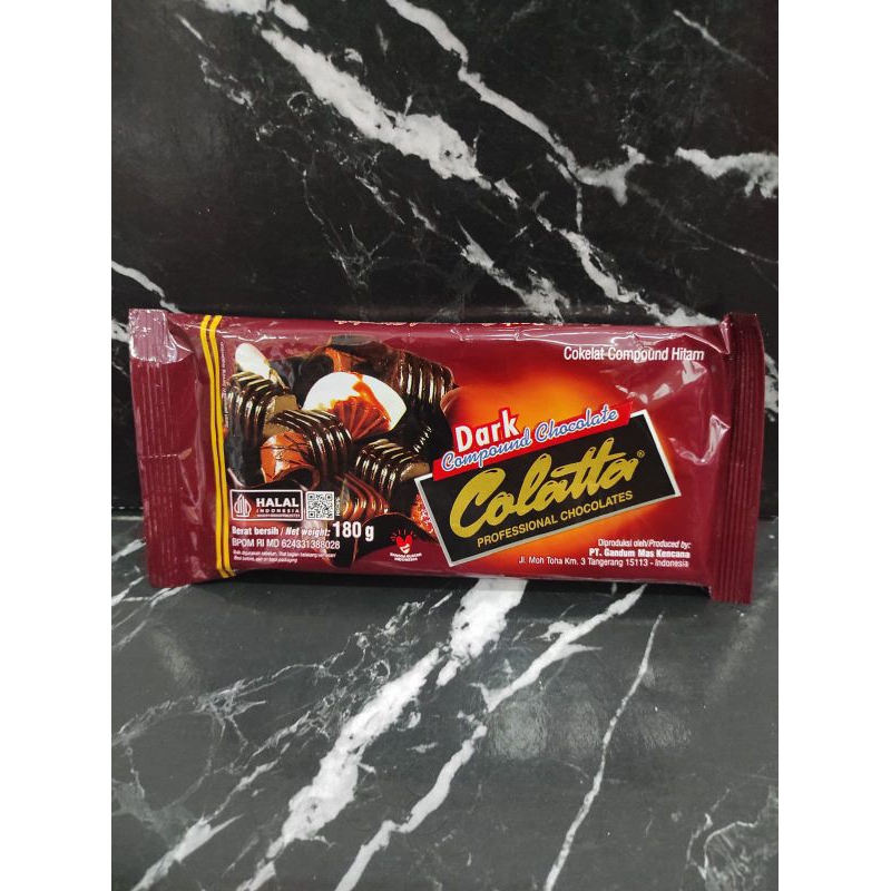 Jual COLATTA DARK COMPOUND 180gr/COKLAT BATANG | Shopee Indonesia
