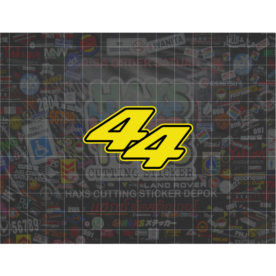 Jual Cutting Sticker 44 Hamilton Ukuran 6 Cm Untuk Motor Mobil | Shopee ...
