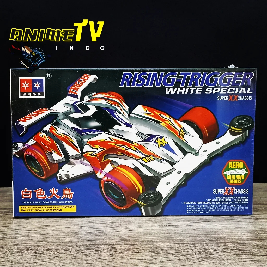 Jual Rep Tamiya Mini 4WD Rising Trigger White Clear Special Merk Daxing ...