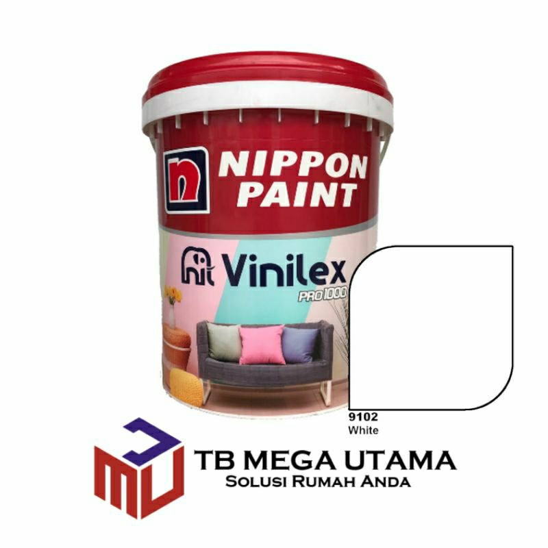 Jual Nippon Vinilex Pro 1000 9102 White 20 Kg Cat Tembok Interior