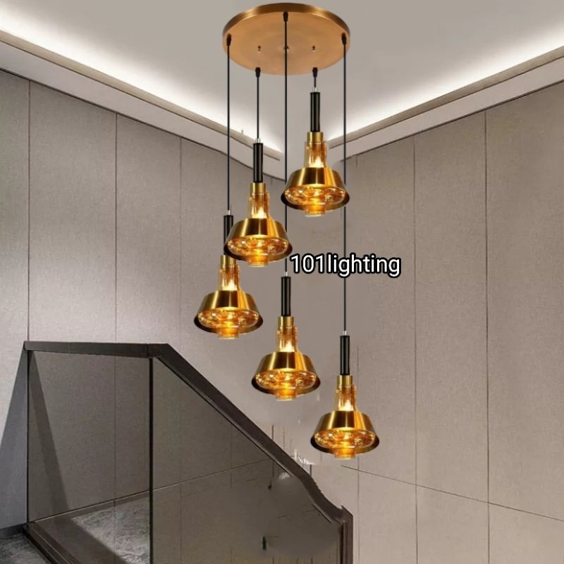 Jual lampu gantung void tangga minimalis pecahayaan ruang void 29316-5 ...