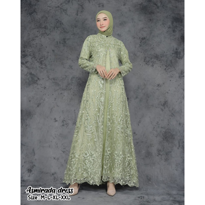 Jual Purnama Shop Asmirada Dress Payet Mewah Gamis Regina 2 Brokat