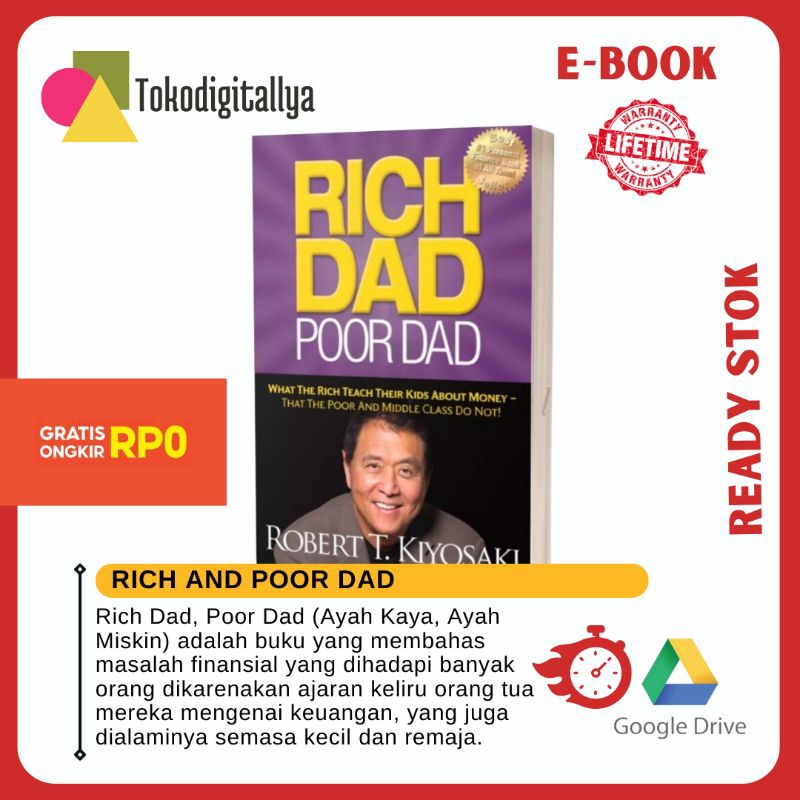 Jual Buku Rich Dad Poor Dad By Robert T Kiyosak Bahasa Indonesia