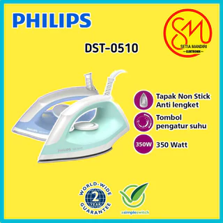 COD PHILIPS GC122 dan DST0510 Setrika Kering 350 Watt - Hijau Biru Pink dan Ungu