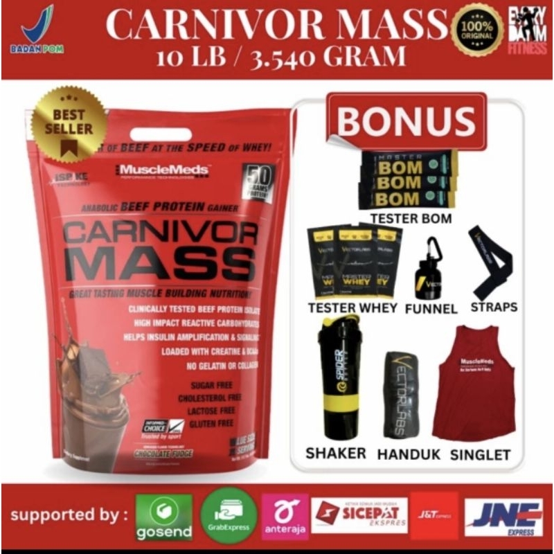 Jual Musclemeds Carnivor Mass 10 Lb 10 Lbs Beef Protein Gainer Vanilla Caramel Shopee Indonesia 7835