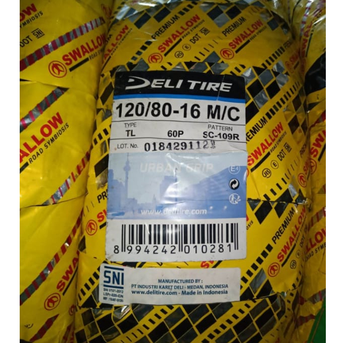 Deli Pneumatico Per Scooter SC-109 Urban Grip – 120/70-15, 4PR, Tubeless, Indice Di Carico 56 (224 Kg), Velocità S (180 Km/h)