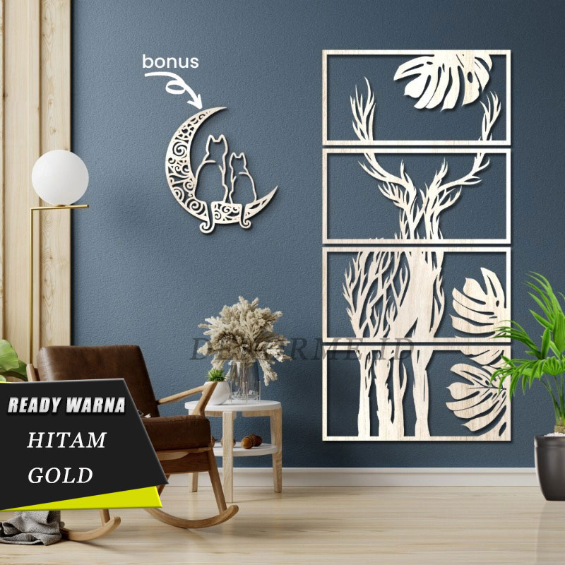 Jual Hiasan Dinding Aesthetic Motif Rusa Wall Decoration Dekorasi Rumah